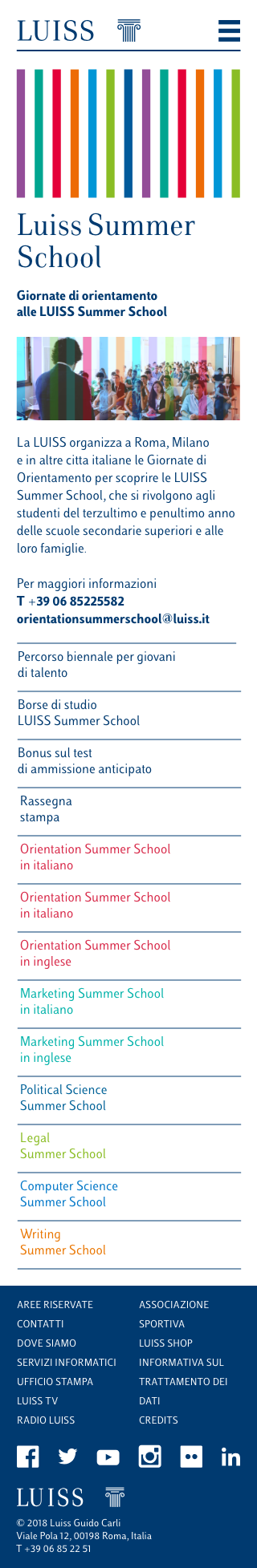 Summer School – Orientamento